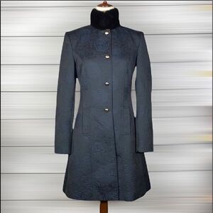 HUSKY H Couture Coat with mink fur collar